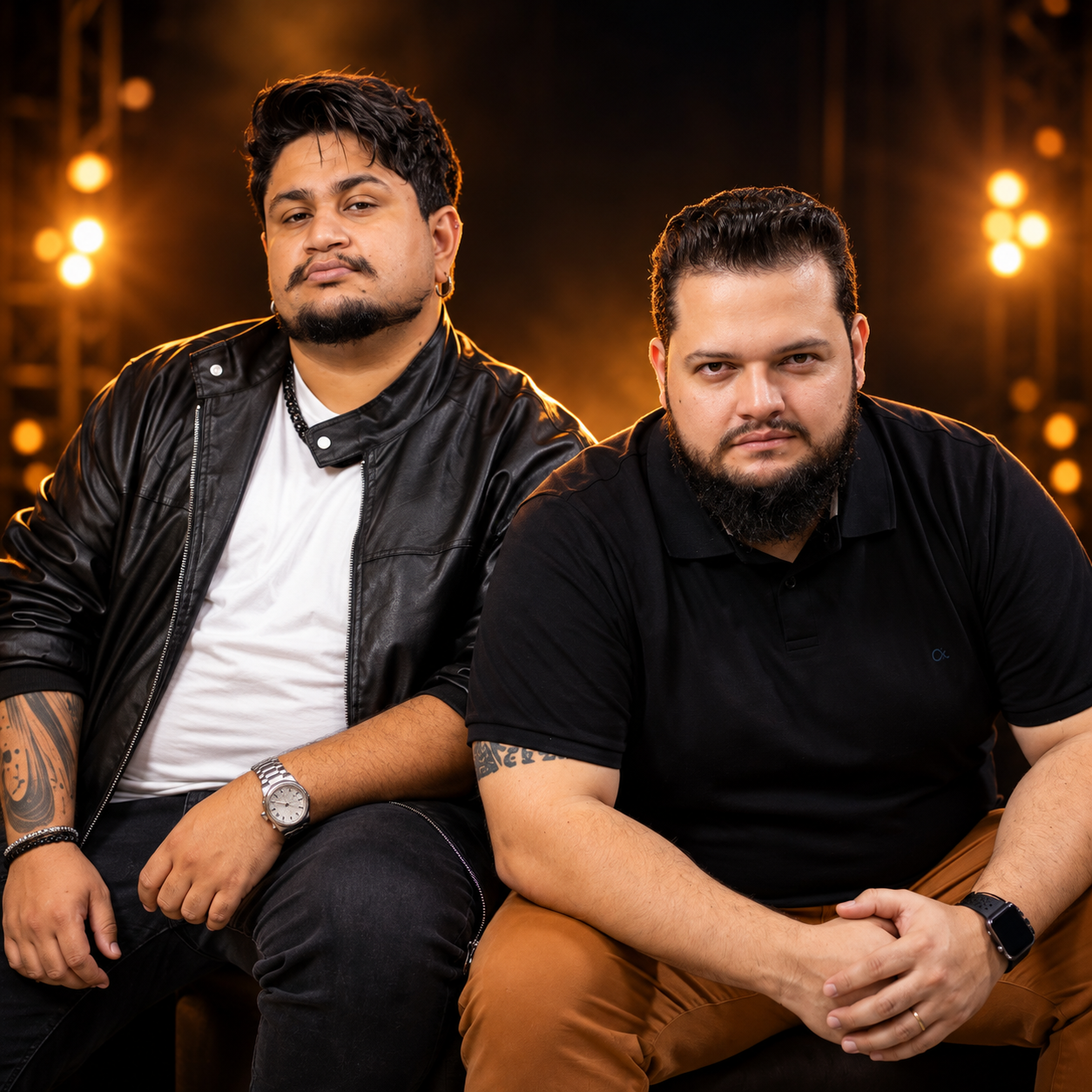 Ade & Bernardo em retrato de estúdio